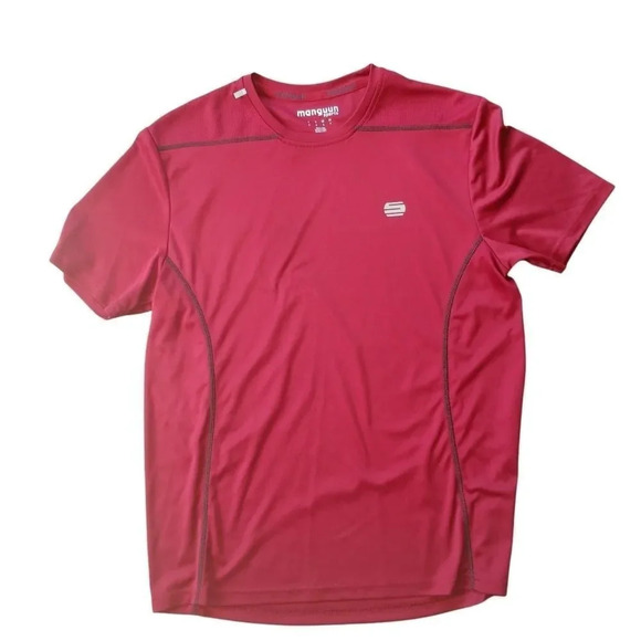 Lot of 2 Manguun Sports Wicking  Shirt, Blue/Red, S - Picture 7 of 10